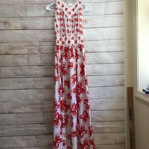 VINTAGE MARY MARTIN FLORIDA MAXI DRESS IN BUTTERFLY PRINT‎